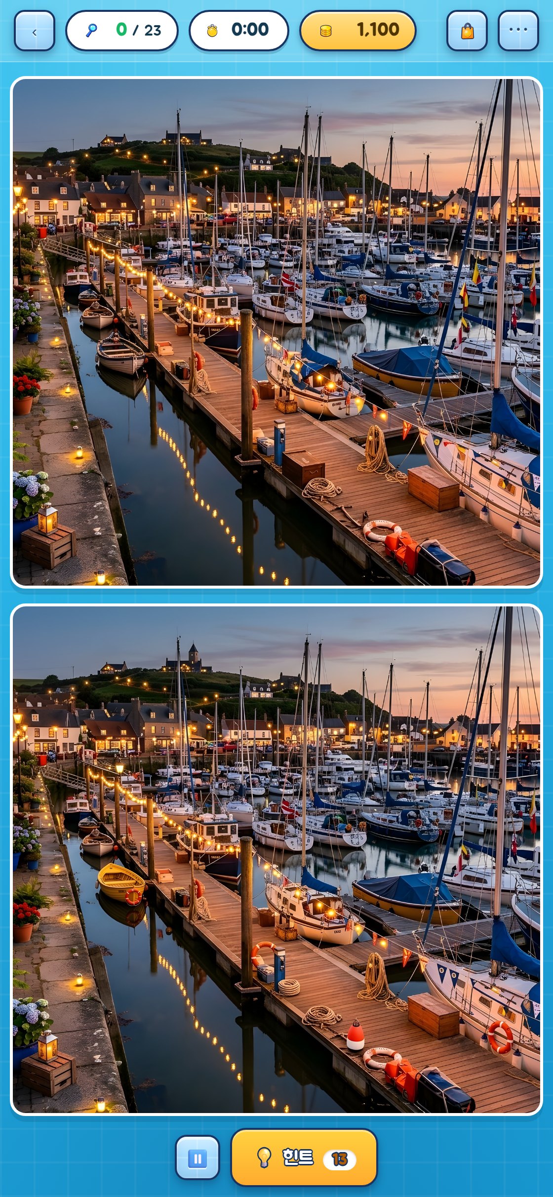 Photoreal harbor scene
